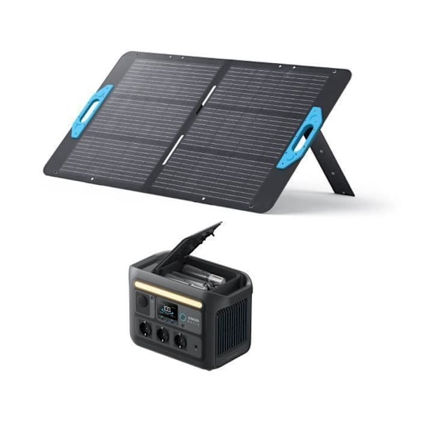 Anker SOLIX C800X (C800 Plus) Bärbar kraftstation med 100W solpanel, 768Wh, 3*AC 1200W Solar Generator Kit