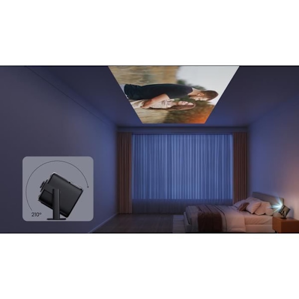 DANGBEI N2 Videoprojektori pöytätuella, kotikäyttöön virallisesti lisensoitu Netflix, kotitelevisioksi 400 ISO lumen 1080.