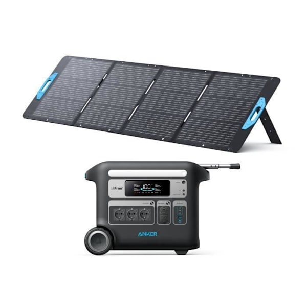 Anker SOLIX F2000 Professional Power Station 200W aurinkopaneelilla, 2048Wh, 3*AC 2400W aurinkogeneraattori