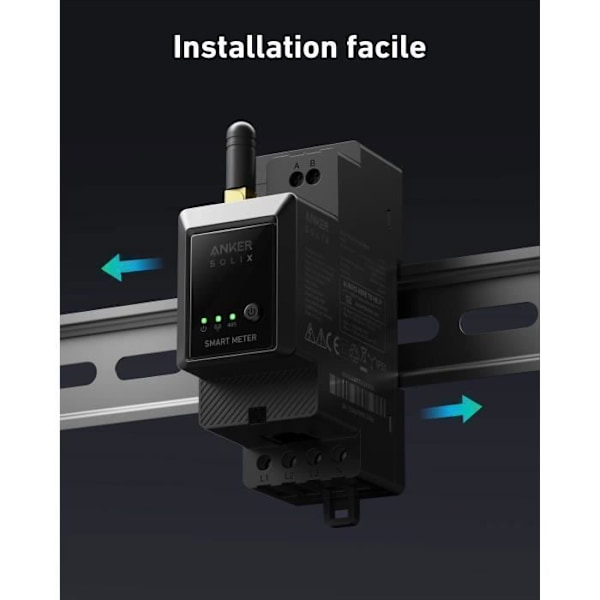 Anker SOLIX Älykäs mittari, yhteensopiva Solarbank 2&3 - Wi-Fi/Bluetooth-yhteys - Helppo asennus
