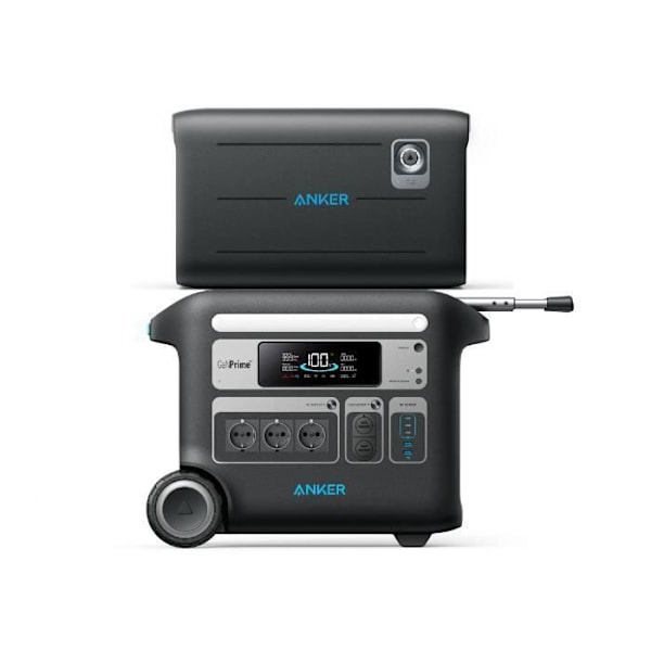 KIT Sähkölatausasema Anker SOLIX F2000 BP2600:lla, Akun kapasiteetti 4096 Wh