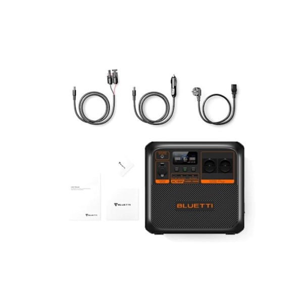 KIT Sähkönjakeluasema BLUETTI AC180P aurinkopaneelilla 200W