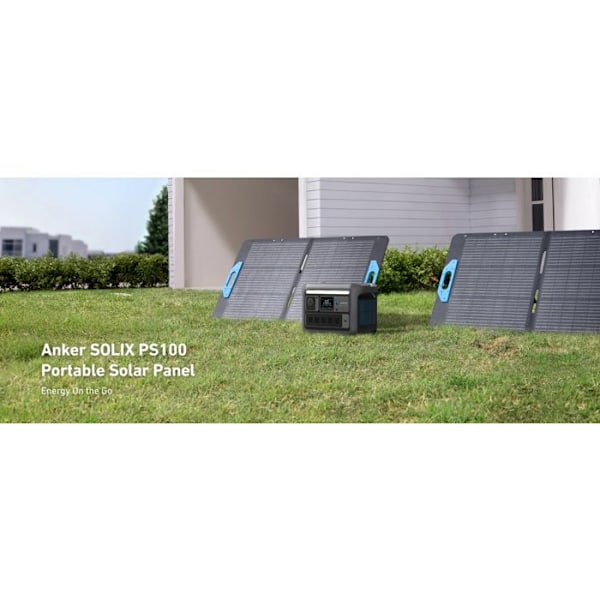 Anker SOLIX PS100 kannettava aurinkopaneeli, 100 W voimalaitoksille F2000/BP2000/C1000X/BP1000/C800X/C300X AC/C300X DC