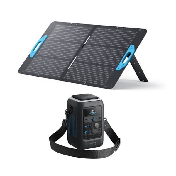 Anker SOLIX C300X DC Bärbar Batteri med 100W Solpanel