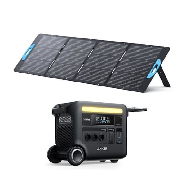 Anker SOLIX F2600 Professional Power Station 200 W aurinkopaneelilla, 2560 Wh, 3 * AC 2400 W aurinkogeneraattori