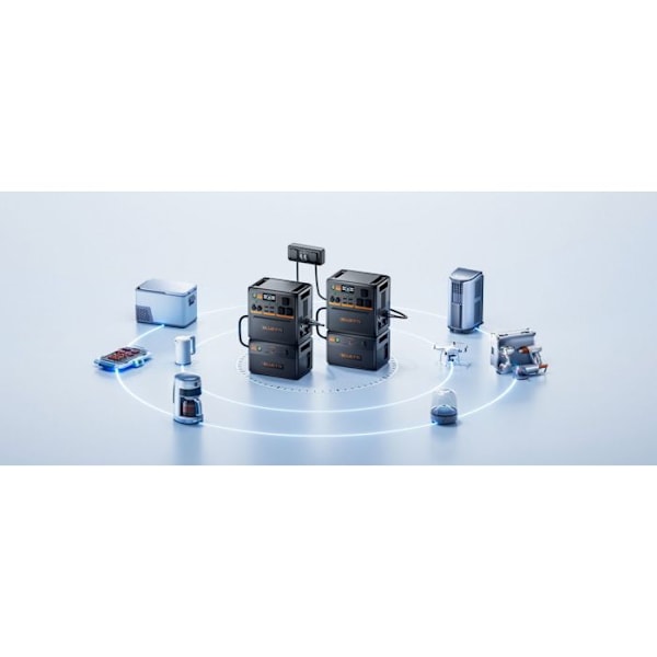 KIT Elstation BLUETTI AC240P med B210P, 3993Wh, IP65