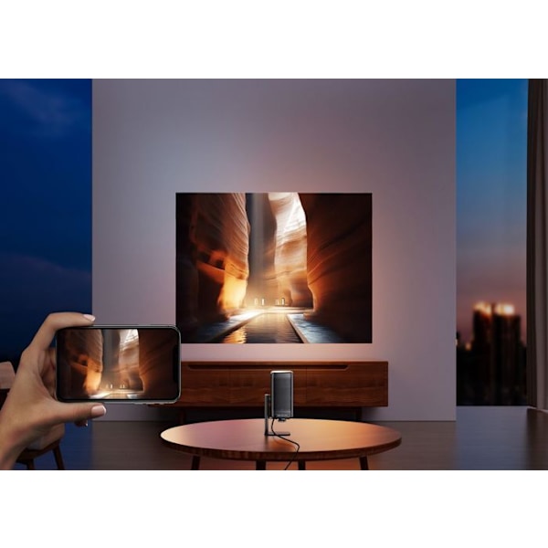 Vidéoprojecteur DANGBEI N2 valkoinen - Full HD 1080p - 400 ISO Lumenia - 1080p - LED - 45" ~120" - 3D - 2000:1