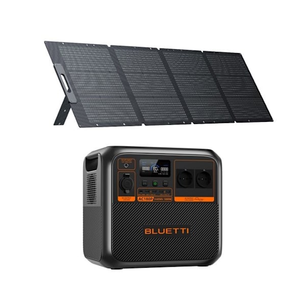 KIT Elektrisk station BLUETTI AC180P med Solpanel 200W