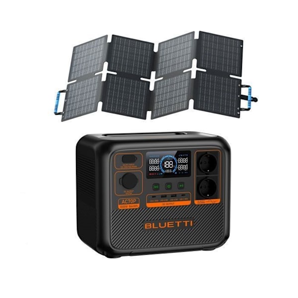 BLUETTI AC70P Sähkölaitteisto Aurinkopaneelilla 60W