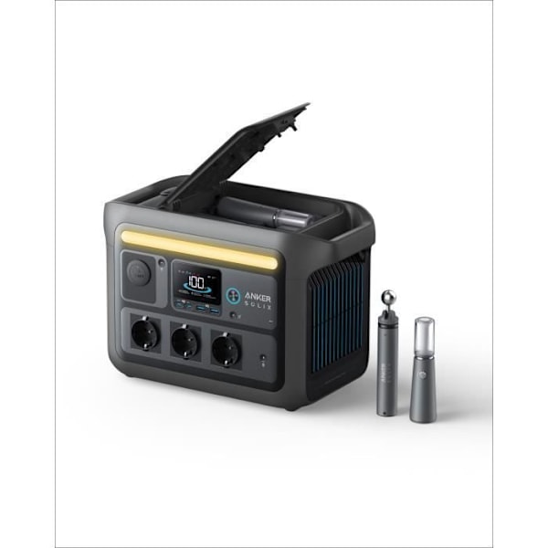 Anker SOLIX C800X (C800 Plus) - Sähkölaitteisto, Akka 768Wh, 1200W musta