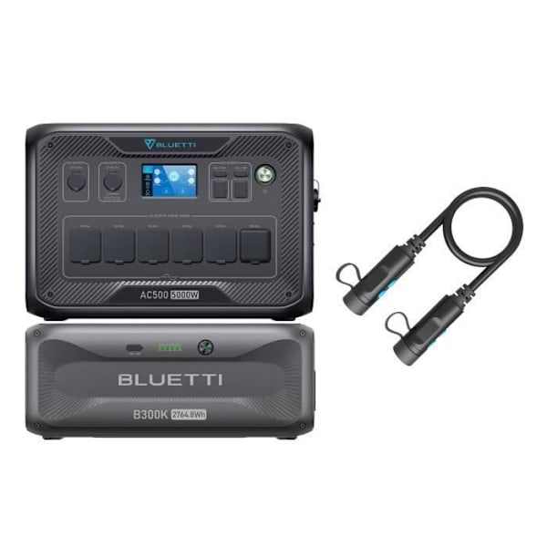 KIT Sähkölaitteisto BLUETTI AC500+B300K kaapelilla, 2764,8Wh, 6x5000W AC