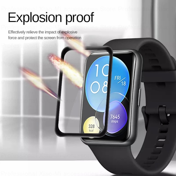 9D Böjt Mjukt Skyddsglas För Huawei Watch Fit 2 Smartwatch Helskärmsskyddsfilm För Huawei Watch 3 Fit2 Fit3 Skal For Huawei Fit 2 2PCS