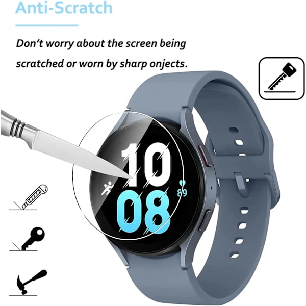 Skärmskydd för Samsung Galaxy Watch 6 5 4 40MM 44mm Classic 43 47mm 42MM 46MM Härdat Glas Klara Skyddsfilmer Galaxy Watch4 44MM 3PCS