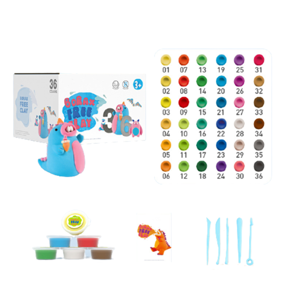 Ultralätt färg Lera 6/24/36 Färg Handgjord DIY Förälder-barn Interaktion Plasticine Barn 36 colors