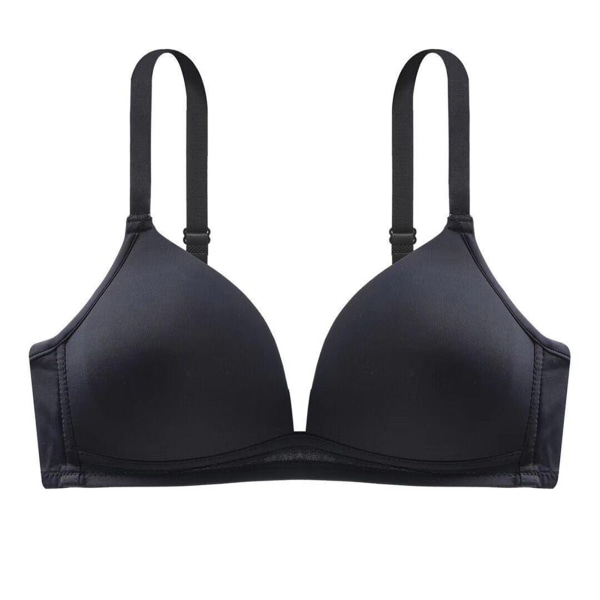 Mesh Liner Hjulfri BH Tunn Bred axelrem Push-up BH underkläder black 38-85