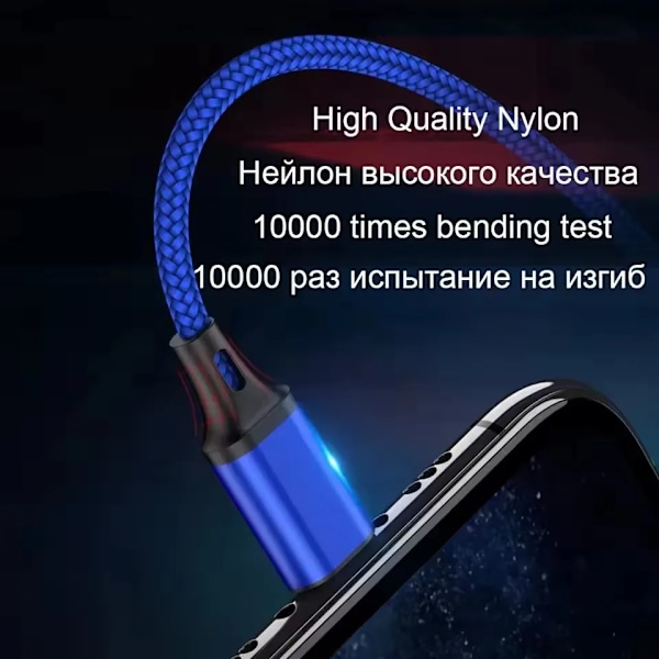 Nylonflätad snabbladdningskabel för iPhone 11 12 13 mini 14 Pro Max X XR X 6 6S 7 8 Plus SE Snabbladdning USB Data Sync-kablar Gold 1m