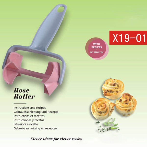 DIY Cookie Cutter Roller Bakverktyg Deg Roller Galler Cutter Kökstillbehör d
