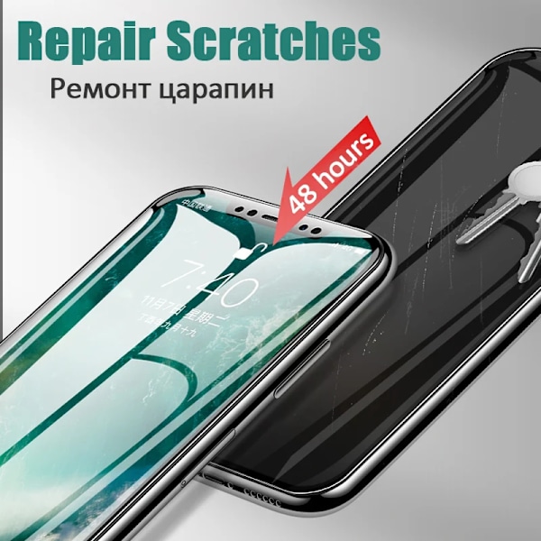 5 st Fulltäckande Hydrogel Film för iPhone 11 12 13 14 15 16 Pro Max 12 Mini X Xr Xs Skärmskydd för iPhone 7 8 Plus SE 2022 For iPhone Xr 5PCS Hydrogel Film