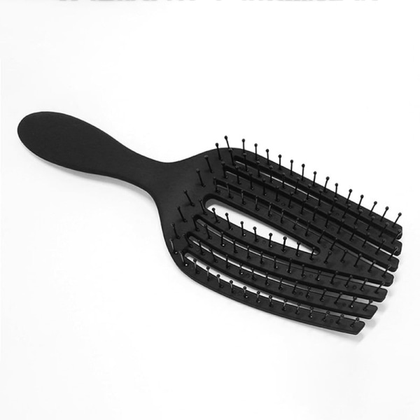 8 rader hårkam för torrt/vått hår Hårvård Hårbotten Massager Styling Tool Salong Accessoarer black