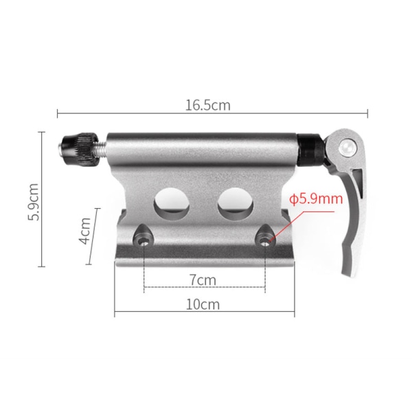 Cykel framgaffelklämma Aluminiumlegering Cykelställsram Fästklämma används på liten black