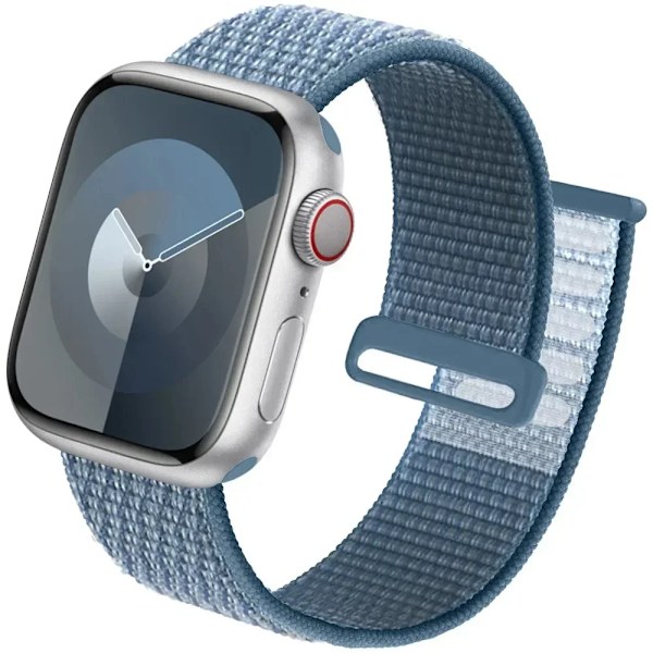 Nylon Loop för Apple Watch Armband Ultra2 49mm 44mm 40mm 45mm 41mm 42mm Armband iwatch Serie apple watch band 9 8 se 7 6 5 3 cape blue 27 41mm-40mm-38MM