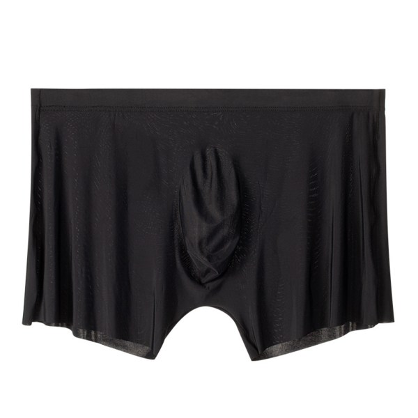 Herrunderkläder Silk Boxer Kort Andas Ice Silk Boxer för män black xxxl