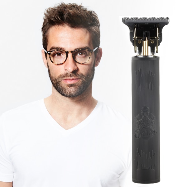 T9 Hårklippare Elektrisk hårtrimmer Plastklippningssax för män black devils barber