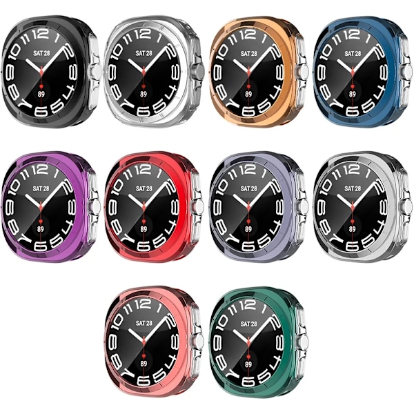 TPU-skal för Samsung Galaxy Watch 7 Ultra 47mm Mjukt Ram Skydd Anti-Rep Bumper Skyddsskal för Galaxy Watch Ultra Red Watch 7 Ultra 47mm