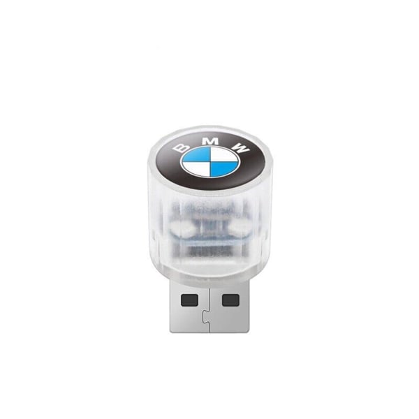 Bil USB LED-lampa med logotyp Enkel installation Bildörrlampa Idealisk för inredning av bilar bmw
