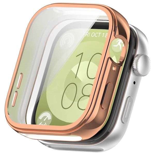 TPU Mjukt Skal Fodral Lämpligt för Huawei Fit 3 Klocka Skyddsfodral för Fit3 Skal Ram Skydd Stötfångare Tillbehör Skydd rose gold