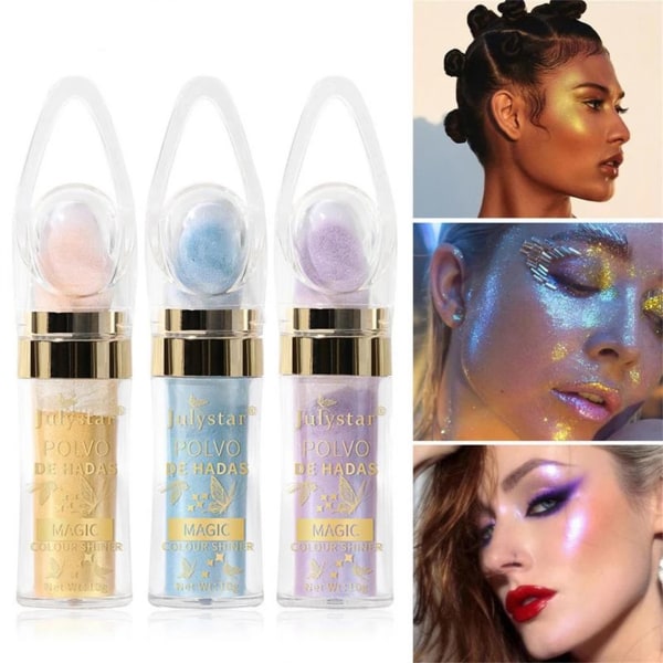 Shiny Glitter Powder Highlighter Ansikte Kroppsmakeup Powder Nattklubb Festscen makeup h01