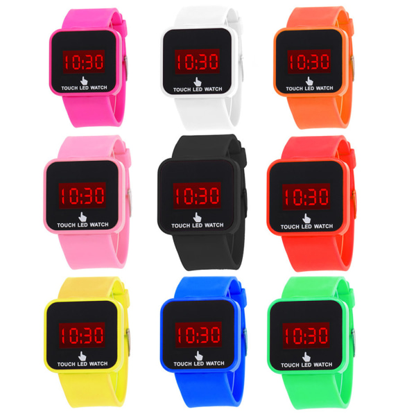 Watch Mode Fyrkantig Elektronisk Watch Casual Studentarmband Watch red