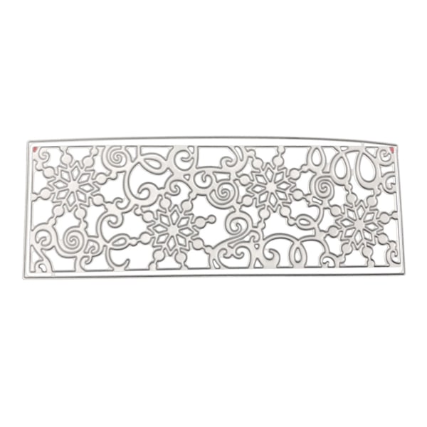 Ihåligt mönster metallskärningsmatriser Papperskort stansmaskinstencil för DIY-pappershantverk silver