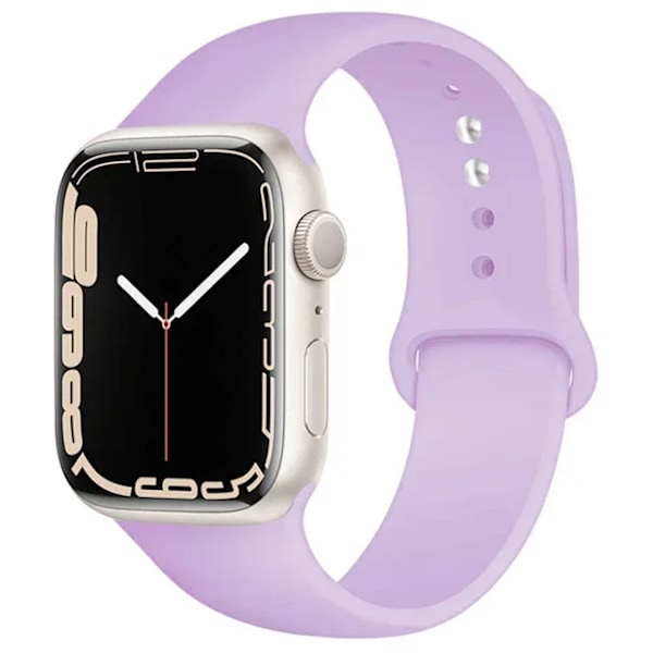 Silikonarmband för Apple Watch-armband 49mm 40mm 44 mm 45mm 46mm 42mm 41mm 38mm sportarmband iWatch serie 10 9 8 3 SE ultra 2 79 elegant purple 42 44 45 49-46mm M-L