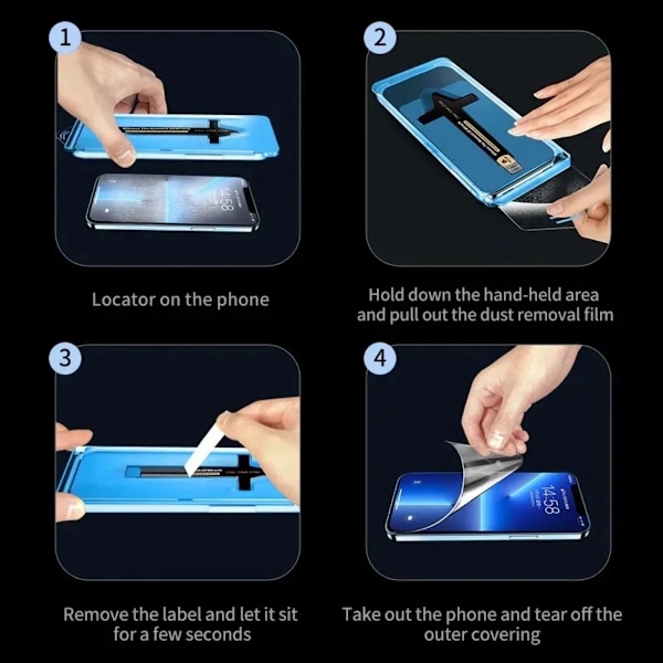 FÖR iPhone 15 14 13 12 11 XR XS Pro Max PLUS Skärmskydd Härdat Glas Telefon Med Installationskit Ta Bort Explosion magicjohn iPhone 11 XR Anti Peeping