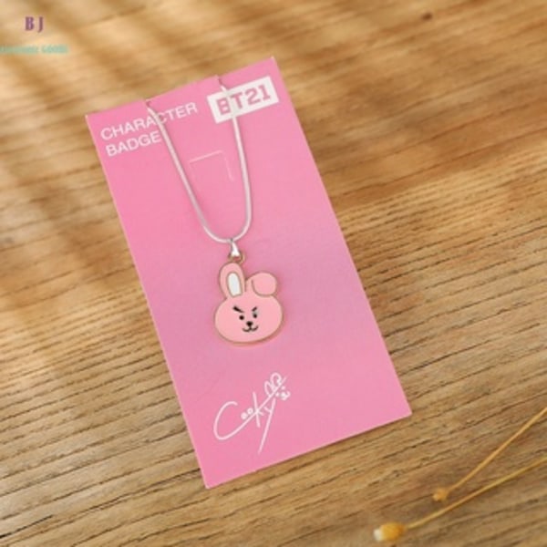 KPOP BTS BT21 Metalllegering Halsband Smycken För Kvinnor TATA COOKY shooky