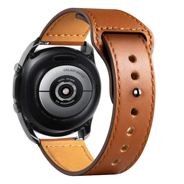20/22mm Läderarmband för Samsung Watch 7/6/4/5 40 44mm 43mm Pro 45mm armband för Galaxy Watch 4 Classic/Active 3 42 46mm Wine red 1 20mm watch band