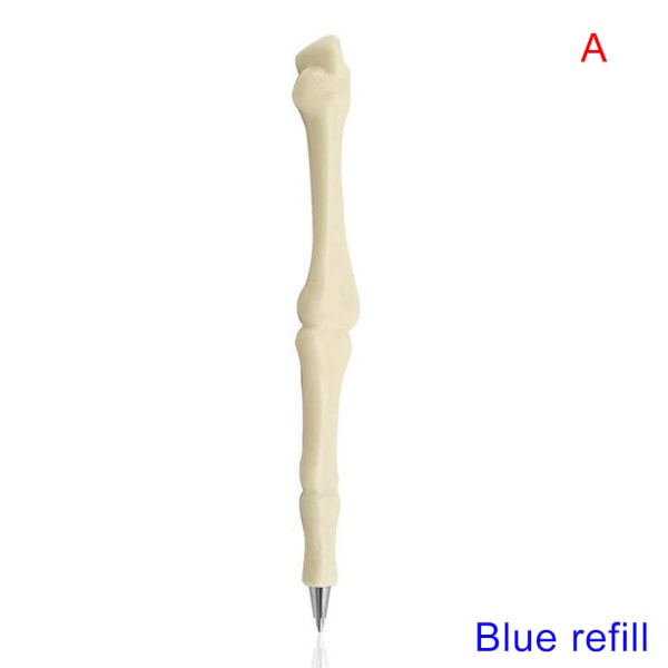Roliga benformade kulspetspennor Fingerpenna Skrivmaterial Galen present till sjuksköterska Läkare Student Realistisk Halloween blue a