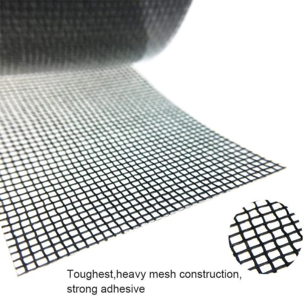 Window Screen Repair Kit Strong Adhesive Tape Fiberglass Covering Mesh Repair for Screen Door Tears gray