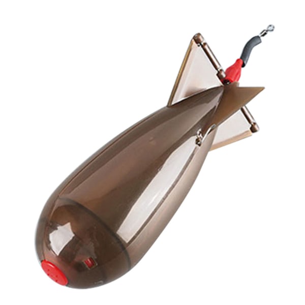 Fiske Spomb Raketform Spod Fiskematare Flytbeteshållare locka karp häckande betesmatare brown large 19cm