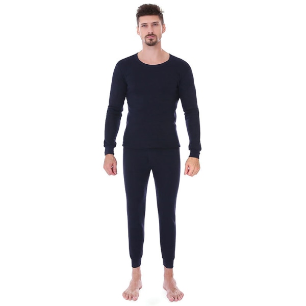 Heta herrpyjamas vintervarma thermal Long Johns Sexiga svarta thermal a 4xl