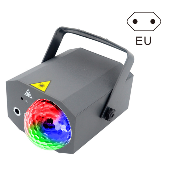 LED-ljud aktiverat laserljus Fjärrkontroll Disco Ball Lampor för födelsedagspresenter Nyårspresenter plastic eu plug glossy grey