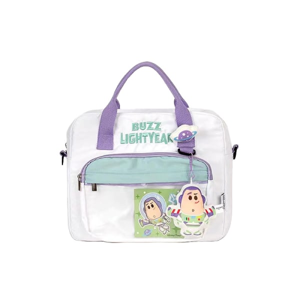 äkta Disney jordgubbsbjörn handväska ,Buzz Lightyear flyghandväska för barn Strawberry Bear Beige Card Tote authentic authorization