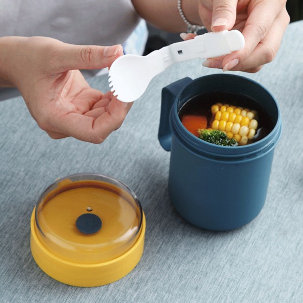 Bärbara soppbehållare av plast Praktisk återanvändbar Enkel att rengöra frukostkopp för förvaring av barnsnacks Avhämtningsrester green