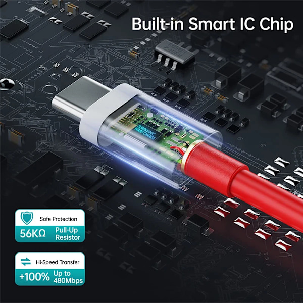 2 st Oneplus Laddningskabel 100W 80W 65W Warp Supervooc Oneplus 13R 13 12 11 Nord 4 CE4 Lite Usb Typ C Kabel Original Datakabel upgrade c to c cable 0.35m