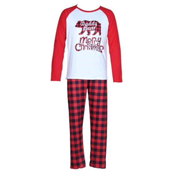 Familjematchande kläder för jul Pyjamas Set Bear printed nattkläder child 6-7years old