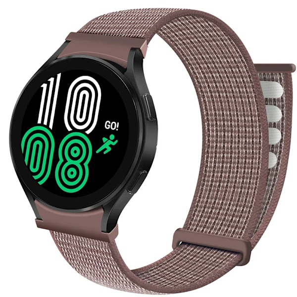 Nylonloop för Samsung Galaxy Watch 6-5-pro-4 44mm 40mm armband Utan glipor 20mm Armband Sportarmband Galaxy 4-6 classic 43mm 47mm Rem Smokey Mauve 10 Galaxy4 Classic 46mm
