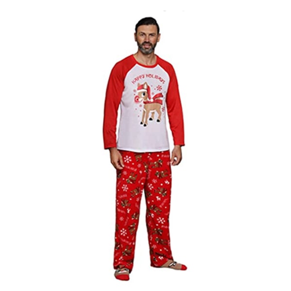 Jul Familjesemester Pyjamas Matchande Rådjur Jul Toppar Byxor Sovkläder dad xxxl