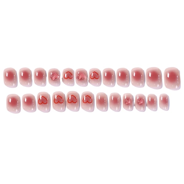 Falska naglar Färgglada konstgjorda cover falska naglar för brudbröllop glue models