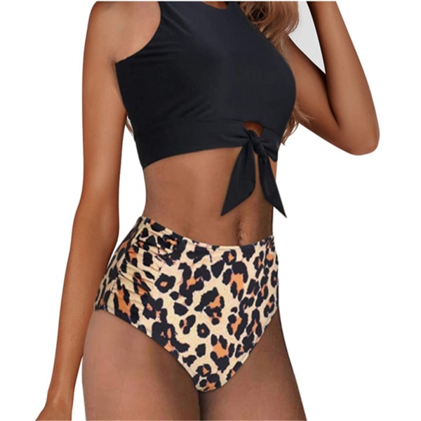 2022 New Fashion Bikini Baddräkt Leopard Mönster Baddräkt För Strand Simning yellow flower xl